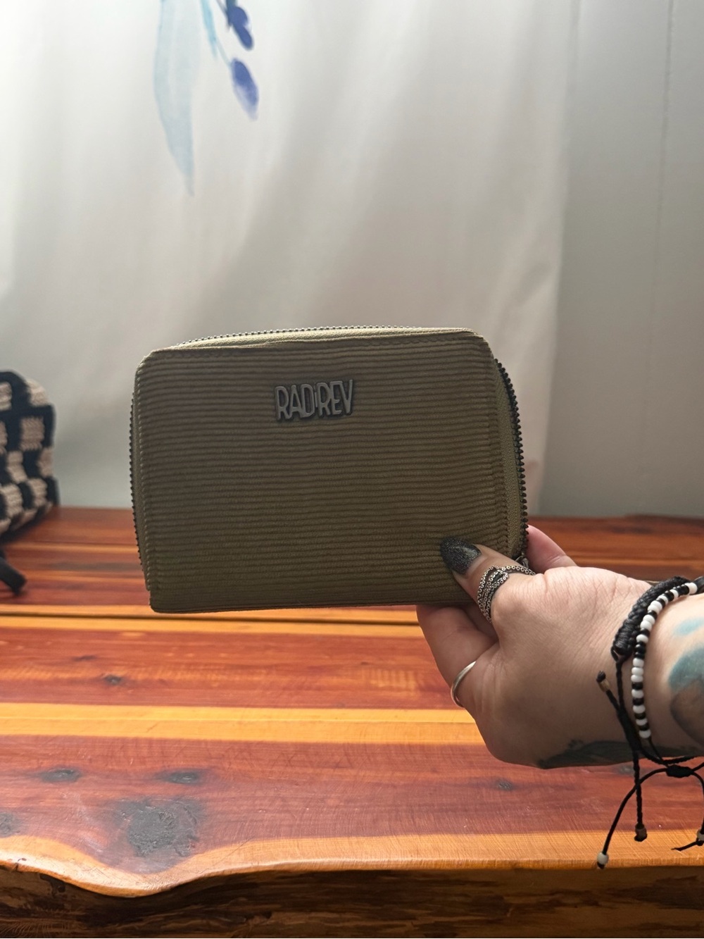 RADREV Olive Green Zip Wallet